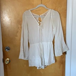 Bohemian soft white romper
